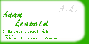 adam leopold business card